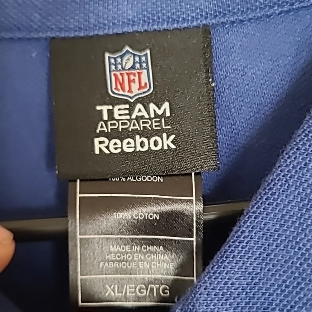 New York Giants Mens Polo Shirt Reebok Licensed NFL Team Apparel Size XL - Picture 7 of 15